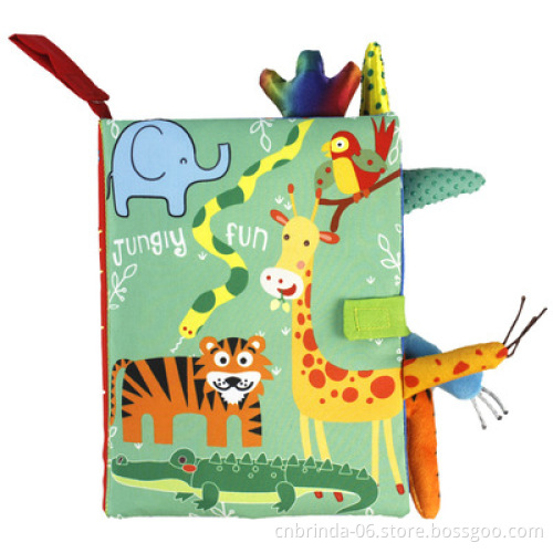 Baby Early Learning Cloth Book Parent-child Interaction Sound Paper Baby Tear-not-Rotten Dinosaur Ocean Tail Cloth Book Toy